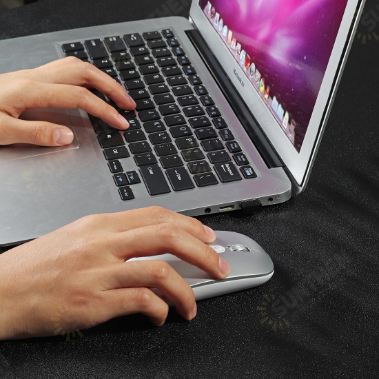 M103 500mAh 2.4GHz Double Modes DPI Adjustable bluetooth 5.0 Wireless USB Rechargeable Optical Mouse for PC Laptop Mobile Phone M103 500mAh 2.4GHz Double Modes DPI Adjustable bluetooth 5.0 Wireless USB Rechargeable Optical Mouse for PC Laptop Mobile Phone