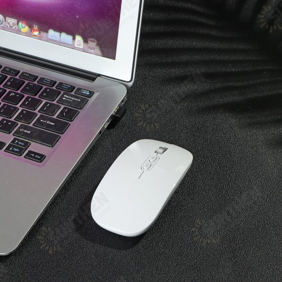 M103 500mAh 2.4GHz Double Modes DPI Adjustable bluetooth 5.0 Wireless USB Rechargeable Optical Mouse for PC Laptop Mobile Phone M103 500mAh 2.4GHz Double Modes DPI Adjustable bluetooth 5.0 Wireless USB Rechargeable Optical Mouse for PC Laptop Mobile Phone