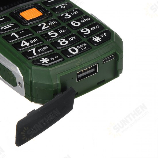 2.6 Inch 13800mAh Power Bank bluetooth Torch Big Speaker Long Standby Dual SIM Mini Feature Phone