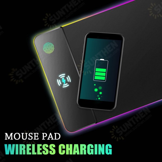 15W/10W/7.5W/5W Mobile Phone Wireless Charging RGB Gaming Mouse Pad