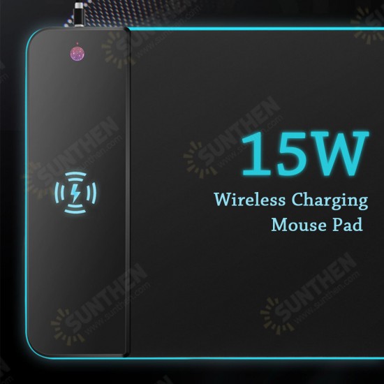 15W/10W/7.5W/5W Mobile Phone Wireless Charging RGB Gaming Mouse Pad