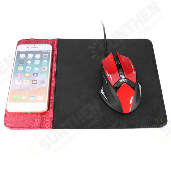 Wireless Charging Mouse Pad For iPhone X/8/8 Plus Samsung Galaxy S9/S9 Plus/Note 8/S8/S8 Plus