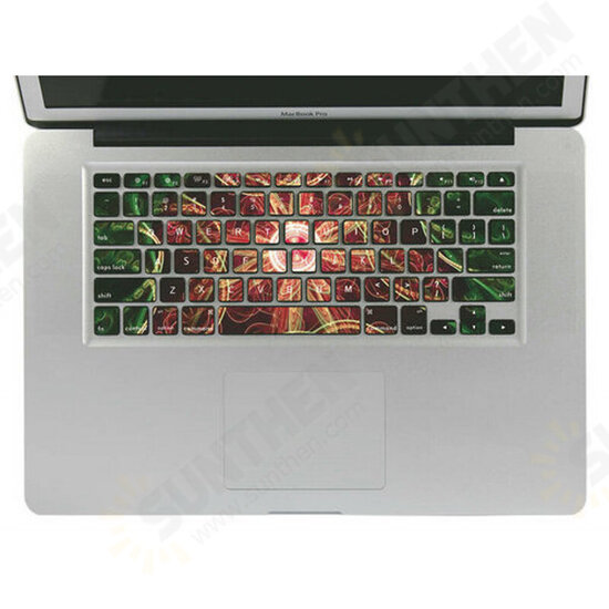 Removable 3D Effect Vinyl Decal Keyboard Sticker Skin For Macbook Pro 13 Inch