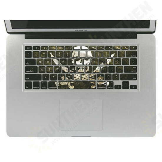 Removable 3D Effect Vinyl Decal Keyboard Sticker Skin For Macbook Pro 13 Inch