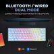 S61 61 Keys bluetooth Dual Mode Mechanical Keyboard RGB Backlight Gaming Keyboard For Phone Tablet OS