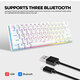 S61 61 Keys bluetooth Dual Mode Mechanical Keyboard RGB Backlight Gaming Keyboard For Phone Tablet OS