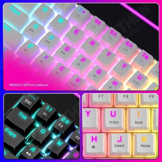 S61 61 Keys bluetooth Dual Mode Mechanical Keyboard RGB Backlight Gaming Keyboard For Phone Tablet OS