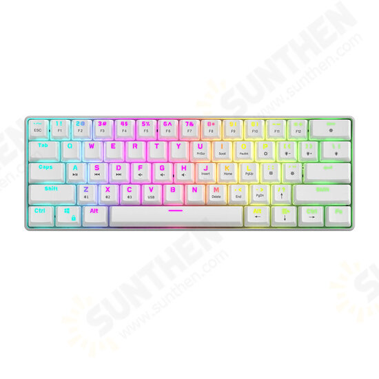 S61 61 Keys bluetooth Dual Mode Mechanical Keyboard RGB Backlight Gaming Keyboard For Phone Tablet OS