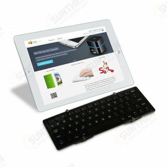 Folding BT3.0 USB Rechargeable bluetooth Wireless Keyboard for iPad/ Mobile Phone/ Tablet PC iOS Android Windows System