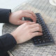 Folding BT3.0 USB Rechargeable bluetooth Wireless Keyboard for iPad/ Mobile Phone/ Tablet PC iOS Android Windows System