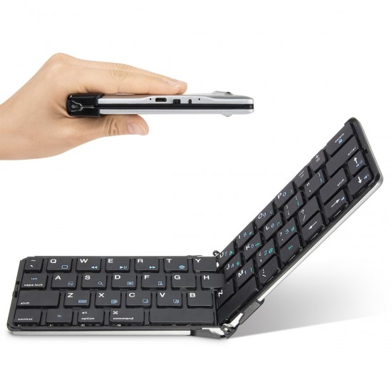 Folding BT3.0 USB Rechargeable bluetooth Wireless Keyboard for iPad/ Mobile Phone/ Tablet PC iOS Android Windows System