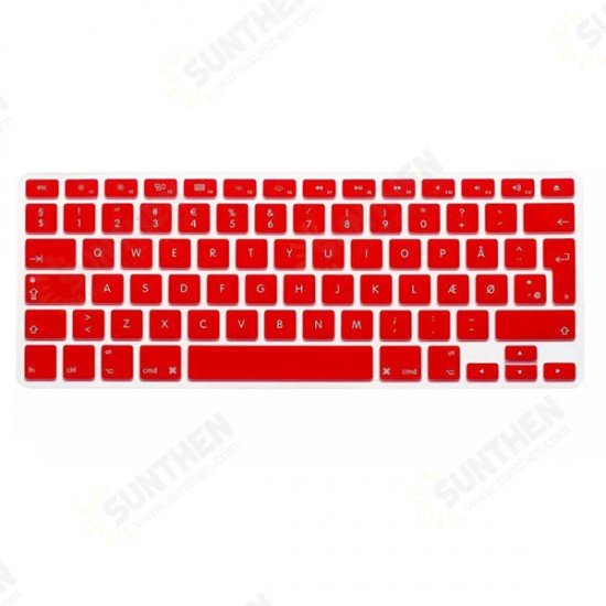 Translucent Colorful Silicone Keyboard Protective Film For Macbook13.3 15.4 European Version Danish