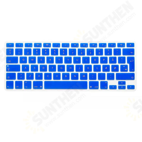 Translucent Colorful Silicone Keyboard Protective Film For Macbook13.3 15.4 European Version Danish