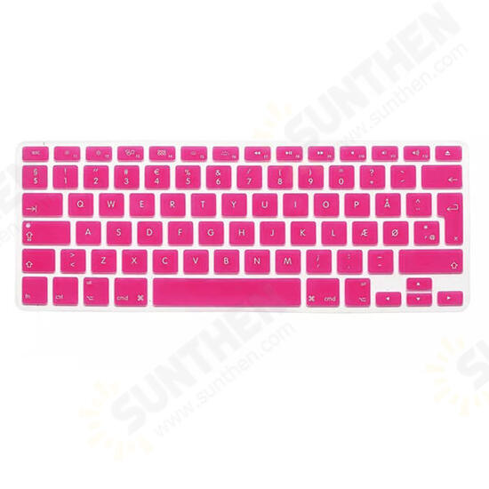 Translucent Colorful Silicone Keyboard Protective Film For Macbook13.3 15.4 European Version Danish