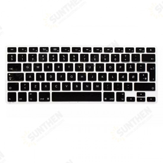 Translucent Colorful Silicone Keyboard Protective Film For Macbook13.3 15.4 European Version Danish