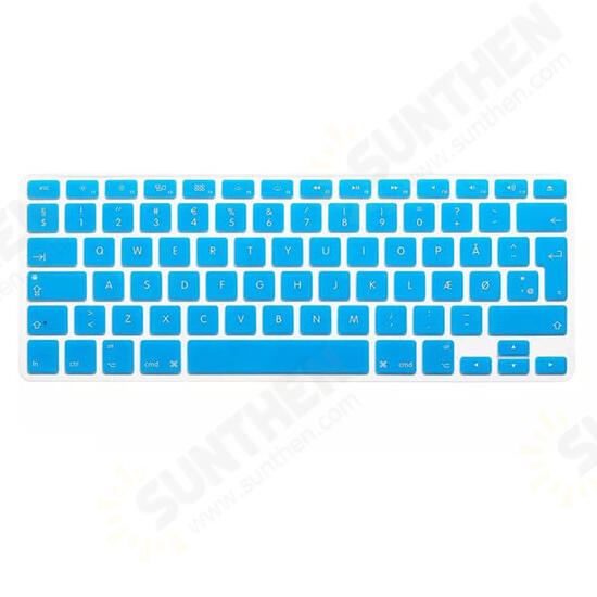 Translucent Colorful Silicone Keyboard Protective Film For Macbook13.3 15.4 European Version Danish