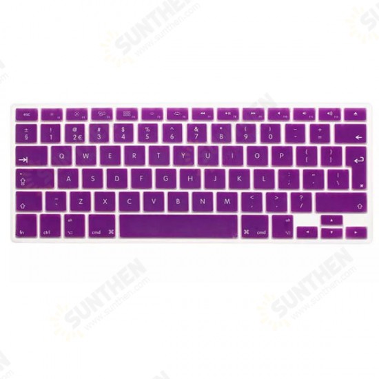 Translucent Colorful Silicone Keyboard Protective Film For Macbook13.3 15.4 European Version English