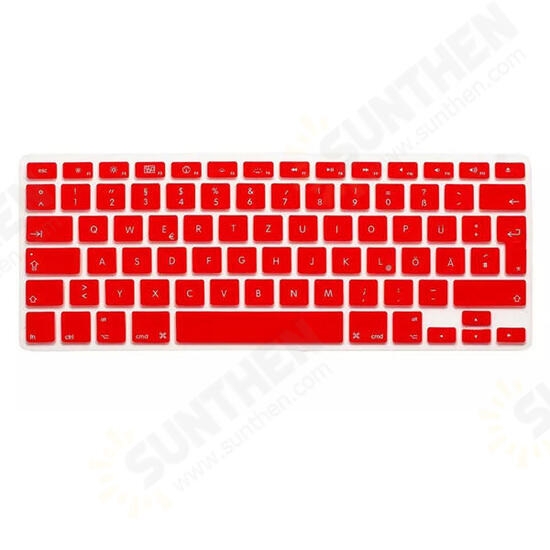 Translucent Colorful Silicone Keyboard Protective Film For Macbook13.3 15.4 European Version German