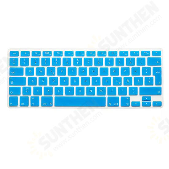 Translucent Colorful Silicone Keyboard Protective Film For Macbook13.3 15.4 European Version German