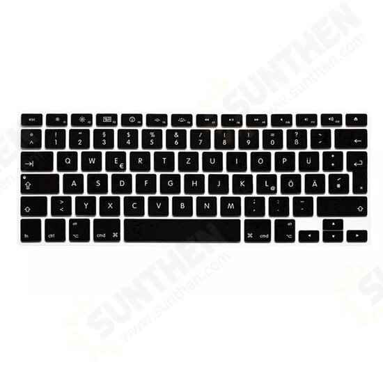 Translucent Colorful Silicone Keyboard Protective Film For Macbook13.3 15.4 European Version German