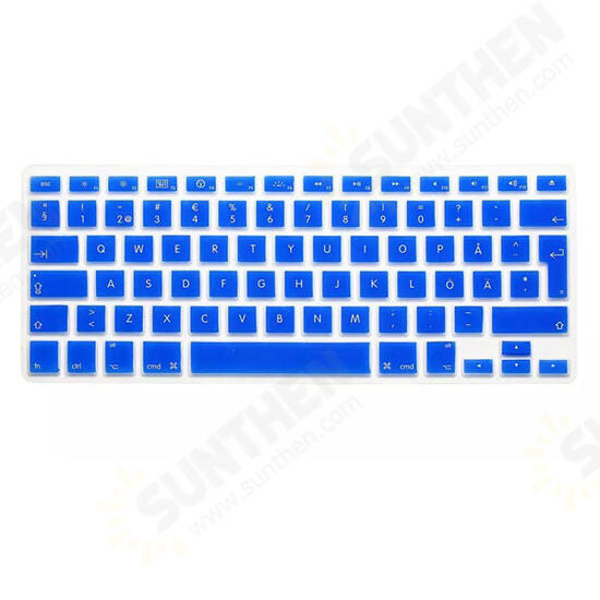 Translucent Colorful Silicone Keyboard Protective Film For Macbook13.3 15.4 European Version Swedish