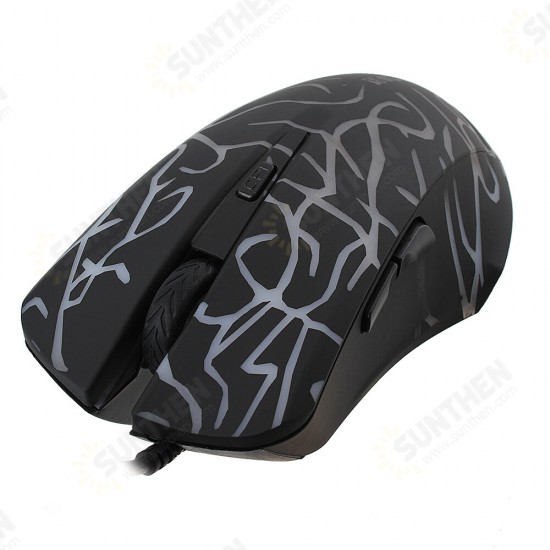 Wrangler Mouse LED 4-color Backlit Optical CPI Adjustable Wired Computer Gaming Gamer Game Mouse for PC Laptop