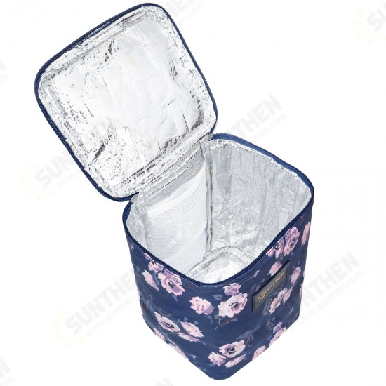 8L Waterproof Mommy Bag Three-layer Mommy Bag Rose Lunch Insulation Package Portable Baby Food Bag 8L Waterproof Mommy Bag Three-layer Mommy Bag Rose Lunch Insulation Package Portable Baby Food Bag