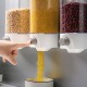 Kitchen Wall Mounted Grains Airtight Jar Push-Type Moisture Proof Oatmeal Storage Jar for Kitchen Storage