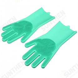 1 Pair Magic Silicone Dishwashing Scrubber Dish Washing Sponge Rubber Scrub Gloves Kitchen Cleaning Tool 1 Pair Magic Silicone Dishwashing Scrubber Dish Washing Sponge Rubber Scrub Gloves Kitchen Cleaning Tool