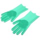 1 Pair Magic Silicone Dishwashing Scrubber Dish Washing Sponge Rubber Scrub Gloves Kitchen Cleaning Tool