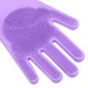 1 Pair Magic Silicone Dishwashing Scrubber Dish Washing Sponge Rubber Scrub Gloves Kitchen Cleaning Tool