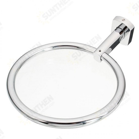 12CM Silver Wall Mounted Chrome Towel Ring Hand Rack Holder