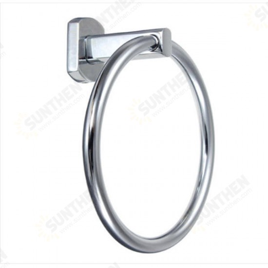 12CM Silver Wall Mounted Chrome Towel Ring Hand Rack Holder