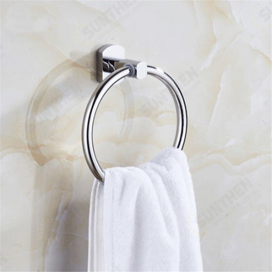 12CM Silver Wall Mounted Chrome Towel Ring Hand Rack Holder