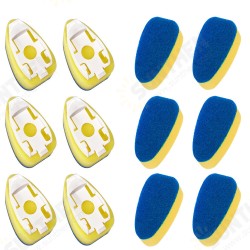 12PCS Wand Sponge Heads Refill Sponge Cleaning Replaceable Brush Heads 12PCS Wand Sponge Heads Refill Sponge Cleaning Replaceable Brush Heads