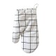 1PC Kitchen Heat Resistant Cloth Mitt Plaid Pattern Printed Baking Oven Insulation Anti-scald Glove