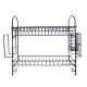 2 Layer Dish Drainer Cutlery Shelf Drying Holder Rack Drip Tray Kitchen Storage