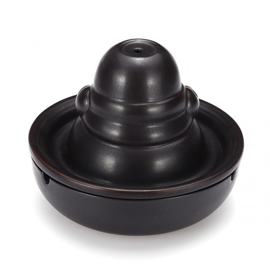 2-in-1 Ashtray Smoke Bud-dha Ceramic Backflow Cone Incense Burner With 10 Cones Kitchen Storage Rack