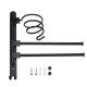 2/3-Arm Bath Towel Rod Rack Holder Wall Mounted Organizer Bathroom Kitchen Storage Rack