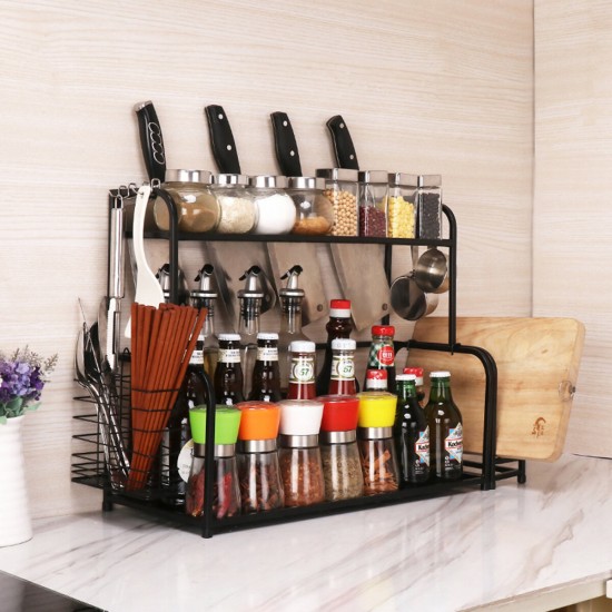 2/3 Layer Kitchen Storage Stand Holders & Racks Kitchen Shelf Holder Tool Flavoring Spice Rack