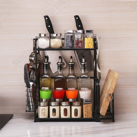 2/3 Layer Kitchen Storage Stand Holders & Racks Kitchen Shelf Holder Tool Flavoring Spice Rack