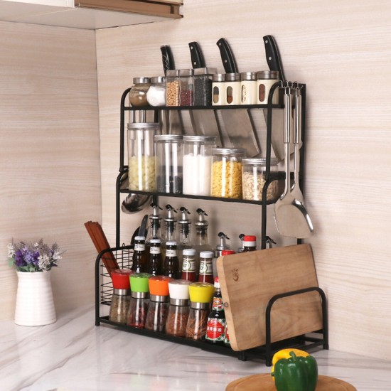 2/3 Layer Kitchen Storage Stand Holders & Racks Kitchen Shelf Holder Tool Flavoring Spice Rack