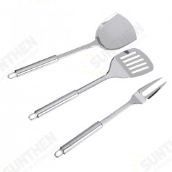 3 Pcs Kitchen Tool Stainless Steel Kitchenware Spatula Meat Fork Leakage Shovel 3 Pcs Kitchen Tool Stainless Steel Kitchenware Spatula Meat Fork Leakage Shovel