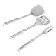 3 Pcs Kitchen Tool Stainless Steel Kitchenware Spatula Meat Fork Leakage Shovel