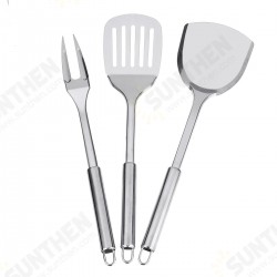 3 Pcs Kitchen Tool Stainless Steel Kitchenware Spatula Meat Fork Leakage Shovel 3 Pcs Kitchen Tool Stainless Steel Kitchenware Spatula Meat Fork Leakage Shovel