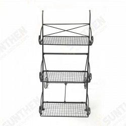 3 Tier Garden Cart Metal Shelf Stand Plant Flower Rack Storage Indoor Outdoor 3 Tier Garden Cart Metal Shelf Stand Plant Flower Rack Storage Indoor Outdoor