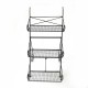 3 Tier Garden Cart Metal Shelf Stand Plant Flower Rack Storage Indoor Outdoor