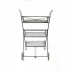 3 Tier Garden Cart Metal Shelf Stand Plant Flower Rack Storage Indoor Outdoor