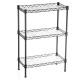 3 Tier Multi-Function Storage Cart Shelf Rack Organizer Adjustable with 4 Hooks