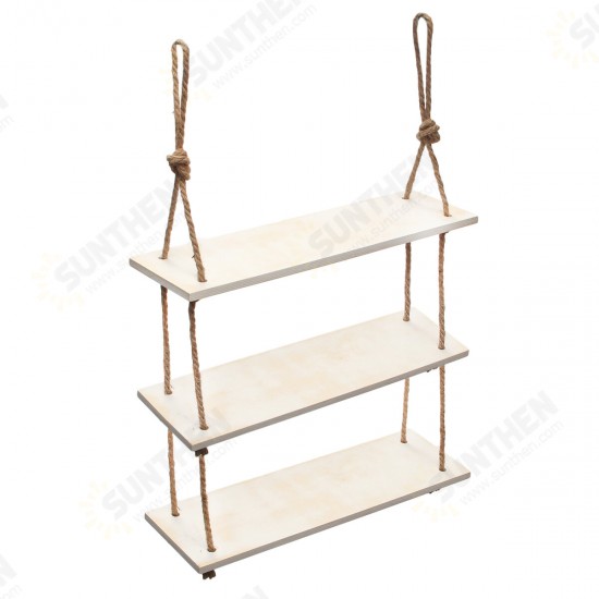 3 Tier Wood Wall Mount Shelf Stand Storage Book Shelves Display Rack Shelving Bracket Bathroom